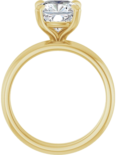 Sužadėtuvių Žiedas „Solitaire“ 10k yellow gold Cushion 8mm (7)