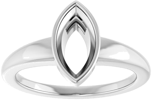 Sužadėtuvių Žiedas „Bezel-Set Solitaire“ 14k white gold Marquise 10mm x 5mm (3)