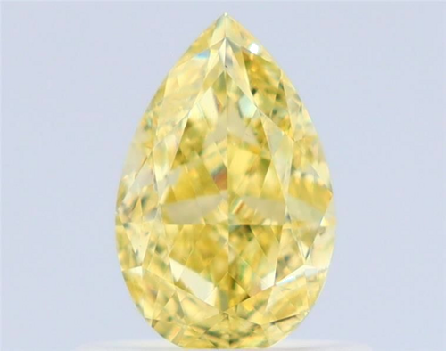0.62 carat Fancy Intense Yellow-VS2 Natūralus Pear Deimantas (1)