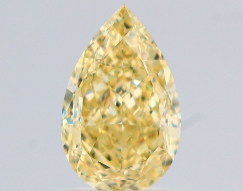 1.2 carat Fancy Yellow-VVS2 Natūralus Pear Deimantas (1)