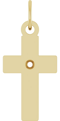 Pakabukas „Accented Cross“ 14k yellow gold Round 1.5mm (1)