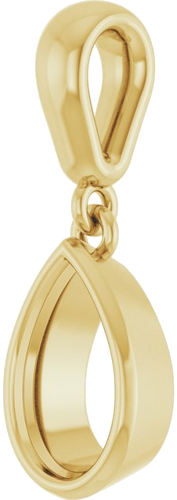 Pakabukas „Bezel-Set Solitaire Charm“ 10k yellow gold Pear 8mm x 5mm (2)