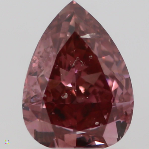 0.3 carat Fancy Deep  Pink-SI2 Natūralus Pear Deimantas (1)
