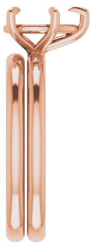 Sužadėtuvių Žiedas „Claw-Prong“ 14k rose gold Pear 9mm x 6mm (9)