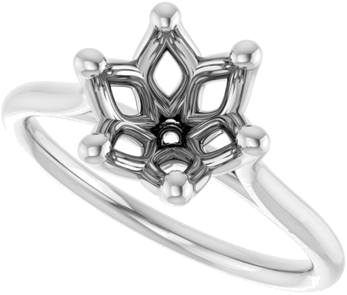 Sužadėtuvių Žiedas „Cathedral-Style Solitaire“ 14k white gold Round 8mm (5)