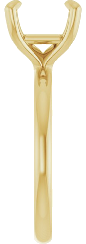Sužadėtuvių Žiedas „Solitaire“ 14k yellow gold Asscher 8mm (4)