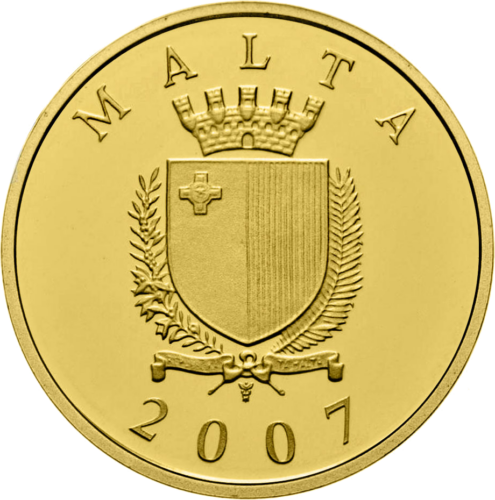 2007 Мальта Жан де ла Валетт золотая медаль (1)