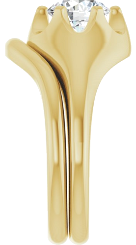 Sužadėtuvių Žiedas „Belcher Solitaire“ 585 Geltonojo Aukso Round 6.5mm (9)