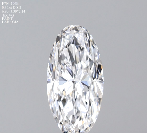 0.35 carat D-SI1 Natūralus Oval Deimantas (1)