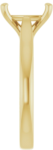 Sužadėtuvių Žiedas 14k yellow gold Elongated Cushion 9mm x 7mm (4)