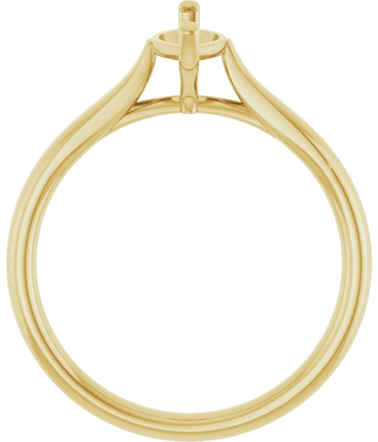 Sužadėtuvių Žiedas 14k yellow gold Marquise 9mm x 4.5mm (2)