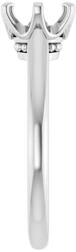 Sužadėtuvių Žiedas „Solitaire“ 585 Baltojo Aukso Round 6.5mm (4)