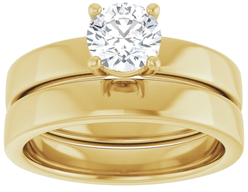 14K Yellow 5.8 mm Round Solitaire Engagement Ring Mounting (8)