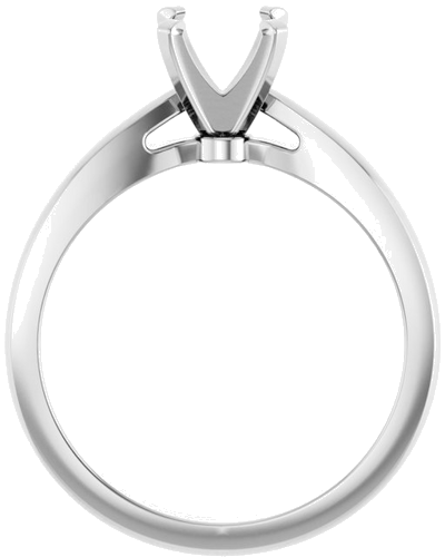 14K White 6.5 mm Round Solitaire Engagement Ring Mounting (2)
