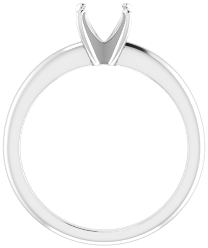 Sužadėtuvių Žiedas „Solitaire“ 585 Baltojo Aukso Square 4.5mm (2)