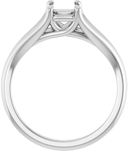 Sužadėtuvių Žiedas „Solitaire“ 14k white gold Emerald 7mm x 5mm (2)
