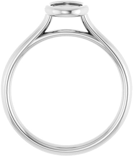 14K White  7x5 mm Oval Solitaire Engagement Ring Mounting (2)