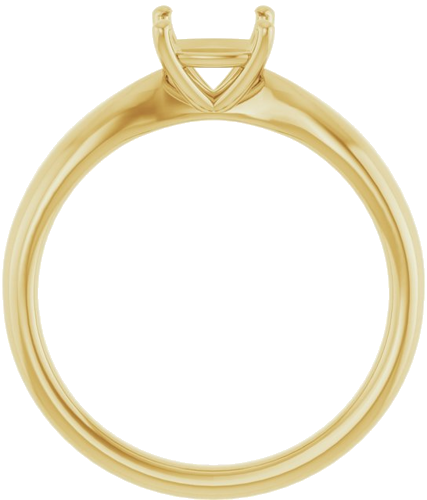 Sužadėtuvių Žiedas 14k yellow gold Cushion 6mm (2)