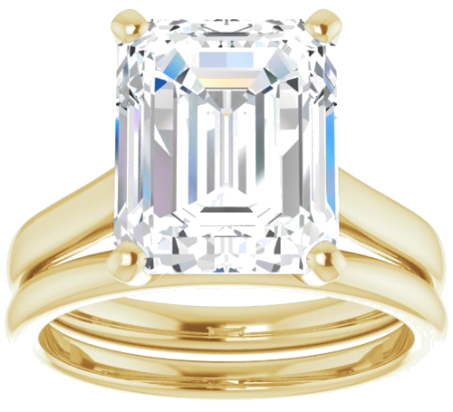 14K Yellow 11x9 mm Emerald Engagement Ring Mounting (8)