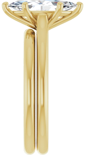 Sužadėtuvių Žiedas „Solitaire“ 750 Geltonojo Aukso Marquise 12mm x 6mm (9)