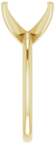 14K Yellow  10x8 mm Emerald Solitaire Engagement Ring Mounting (4)