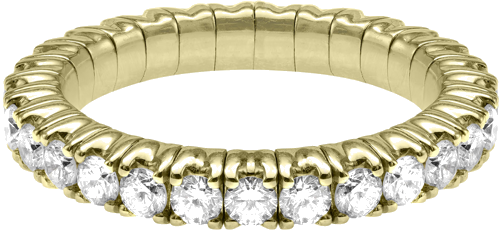 Zelta gredzens ar 1,45 ct dabīgiem Round-cut dimantiem, F/G krāsu klase un VS/SI tīrības klase. (2)