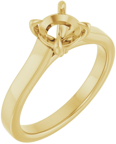 Sužadėtuvių Žiedas „Claw-Prong“ 14k yellow gold Round 6.5mm (1)