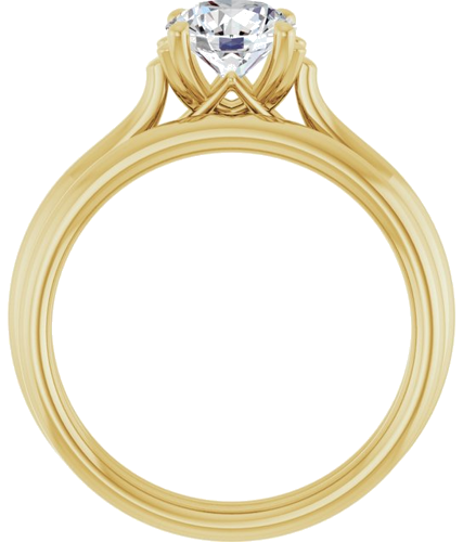 Sužadėtuvių Žiedas „Solitaire“ 14k yellow gold Round 6.5mm (7)