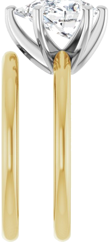 Sužadėtuvių Žiedas „Solitaire“ 585 Baltojo Ir Geltonojo Aukso Pear Shape 10mm x 7mm (9)