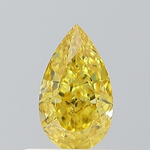0.61 carat Fancy Vivid Orangey Yellow-VS2 Natūralus Pear Deimantas (1)