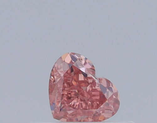 0.31 carat Fancy Orangey Pink-VS1 Natūralus Heart Deimantas (1)
