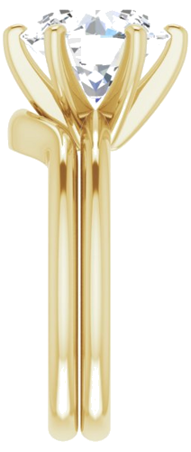 14K Yellow  10 mm Round Solitaire Engagement Ring Mounting (9)