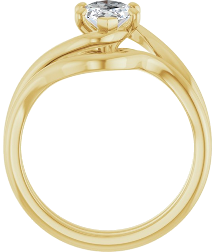 Sužadėtuvių Žiedas „Bypass“ 14k yellow gold Marquise 10.5mm x 5.5mm (7)