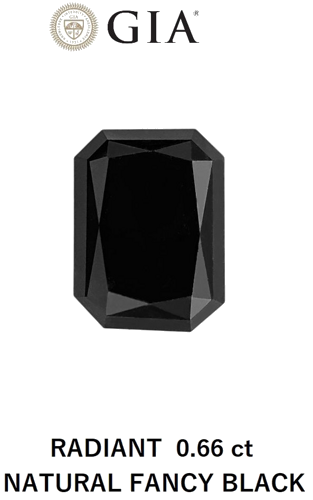 0.66 carat Fancy Black-VVS2 Natūralus Radiant Deimantas (1)