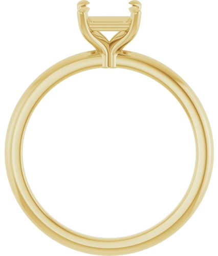 Sužadėtuvių Žiedas „Claw-Prong“ 14k yellow gold Square 5mm (2)