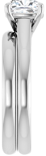 Sužadėtuvių Žiedas „Solitaire“ 585 Baltojo Aukso Cushion 7mm (9)