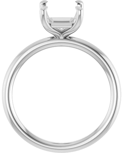 Sužadėtuvių Žiedas „Claw-Prong Solitaire“ 14k white gold Emerald 9mm x 7mm (2)