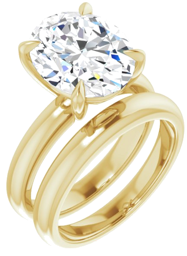 Sužadėtuvių Žiedas „Claw-Prong Solitaire“ 14k yellow gold Oval 12mm x 10mm (6)