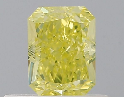 0.53 carat Fancy Intense Greenish Yellow-VVS1 Natūralus Radiant Deimantas (1)