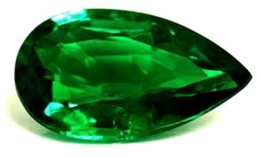 0.66 carat GREEN Pear Smaragdas (1)