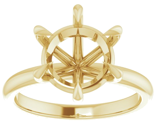 Sužadėtuvių Žiedas „Claw-Prong“ 14k yellow gold Round 10mm (3)