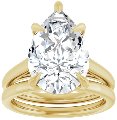 Sužadėtuvių Žiedas „Claw-Pong“ 14k yellow gold Pear 15mm x 10mm (8)