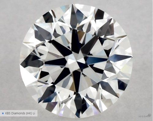 0.52 carat G-VVS2 Excellent cut Natūralus Round Deimantas (1)