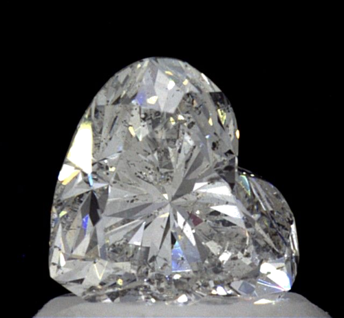 0.9 carat F-SI2 Natūralus Heart Deimantas (1)