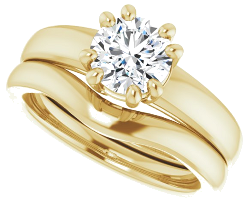Sužadėtuvių Žiedas „Split-Prong Solitaire“ 14k yellow gold Round 6.5mm (10)