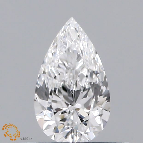 0.36 carat D-VS2 Natūralus Pear Deimantas (1)