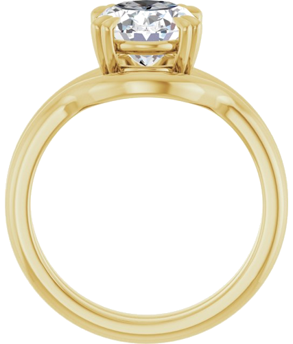 14K Yellow 10x8 mm Oval Solitaire Engagement Ring Mounting (7)