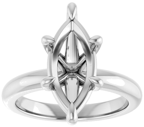 Sužadėtuvių Žiedas „Claw-Prong“ 14k white gold Marquise 15mm x 7mm (3)