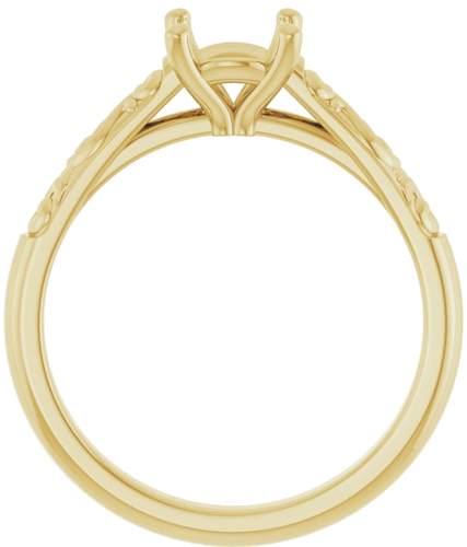 Sužadėtuvių Žiedas „Solitaire“ 585 Geltonojo Aukso Round 6.5mm (2)