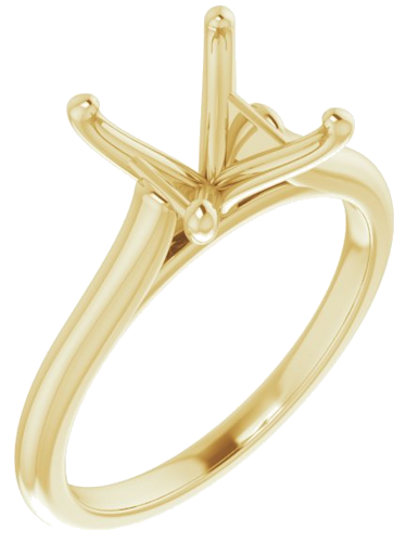 Sužadėtuvių Žiedas „Solitaire“ 585 Geltonojo Aukso Square 6.5mm (1)